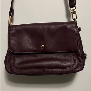 Etienne Aigner Dark Burgundy Crossbody Bag